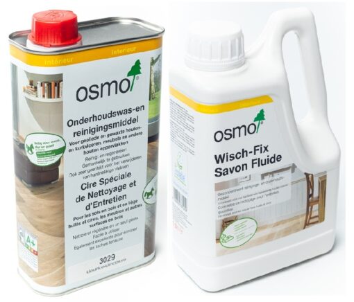 Osmo Onderhoudswas Kleurloos Naturel 3029 1 liter + Osmo Wisch Fix 8016 1 liter